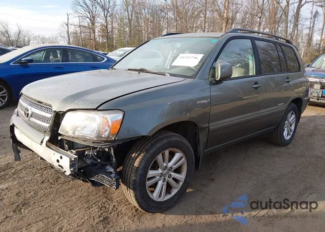 2007 Toyota Highlander Hybrid Limited V6 из США, поврежденный, VIN JTEHW21A170043370